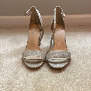 Silver high heels